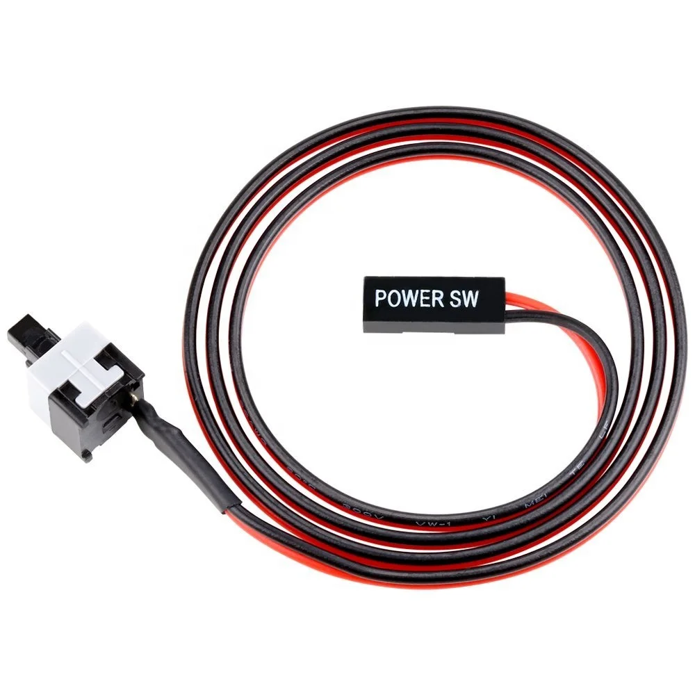Front Panel Connector PC Motherboard Power Cable - 1M/2M Push Button On ...