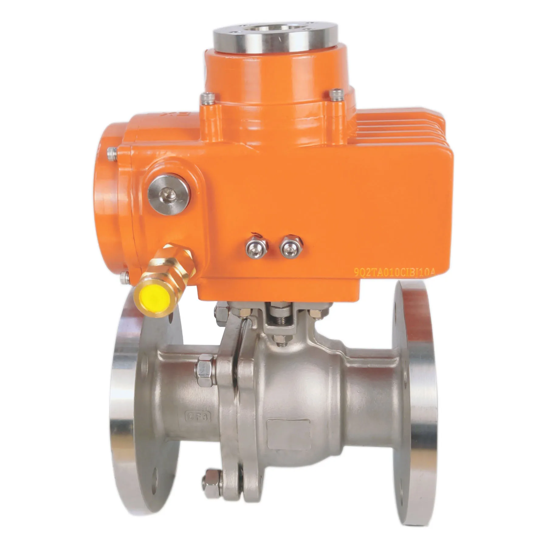 2 inch ball valves PN16 stainless steel flanged thermal protection electric actuator explosion proof