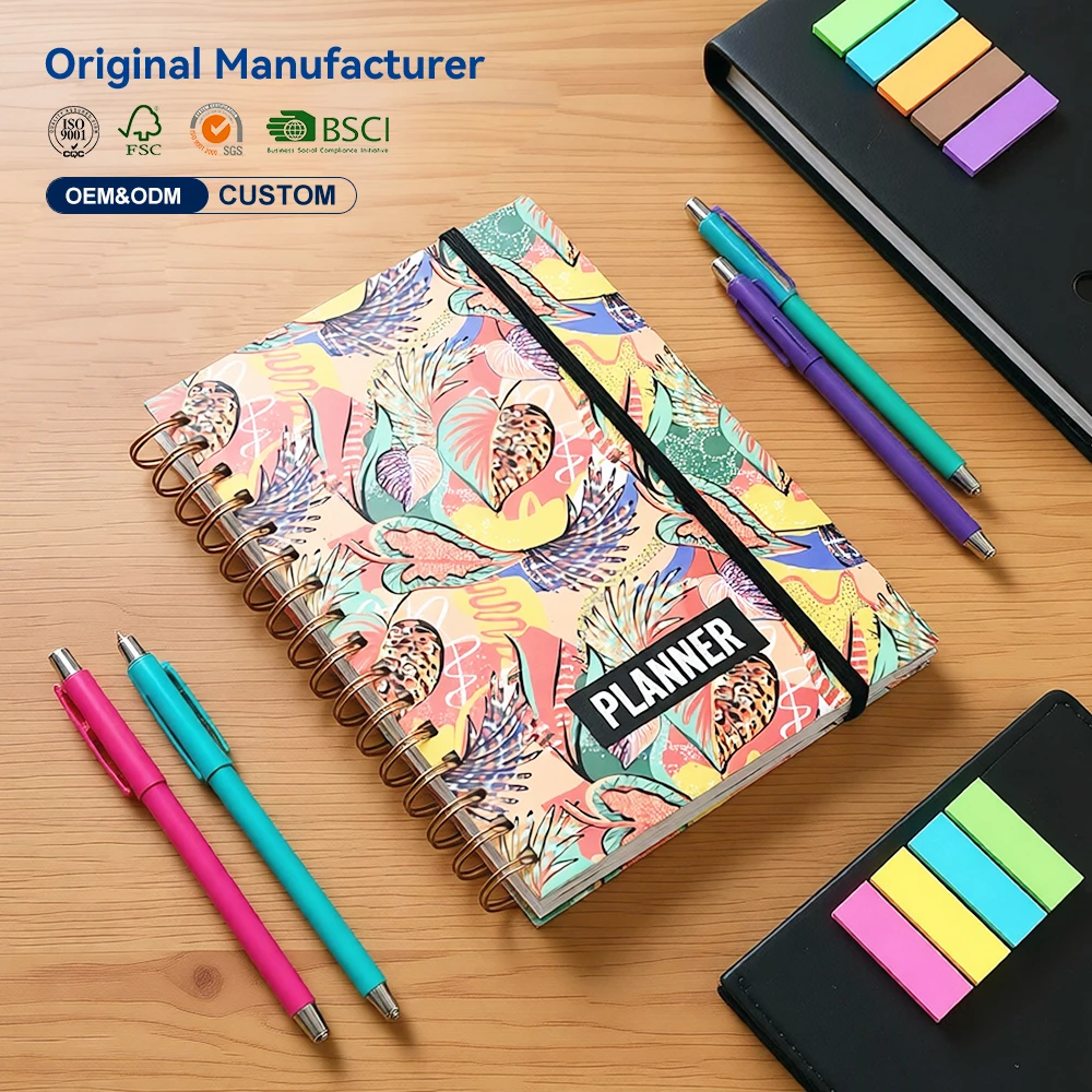 Customized CMYK Printed Coil Notebook Calligraphy Practice Book Printing Customized Exercise Books