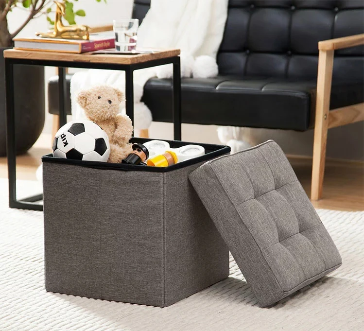 HStex Bedroom Furniture 2020 Clothes Storage Sit Box Fabric Chair Child Cube Animal Customize Ottoman