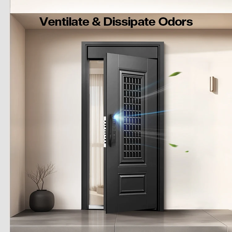 Steel Entrance Door Ventilation Security for Interior Exterior Hall Villa MT1