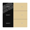 3gang LED Screen switch-Gold