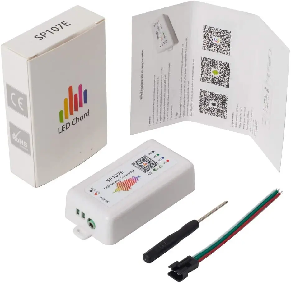 Controlador Led Sp107e Led Mobile Phone App Music Sync Bluetooth Full ...