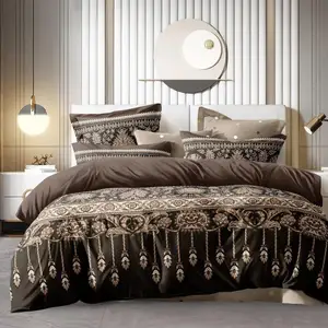 Microfiber Printed Modern Bedroom Duvet Cover Set Washable Wholesale