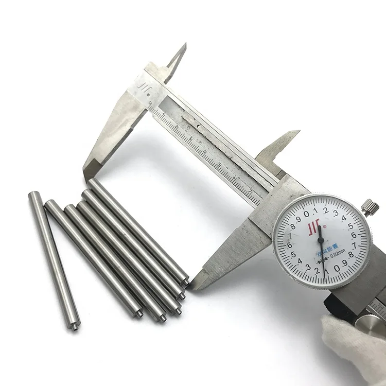 Precision Customized D6*d2*76mm Sintered Tungsten Carbide Rods Serdi Pilots Valve With Grinding and Silver Surface