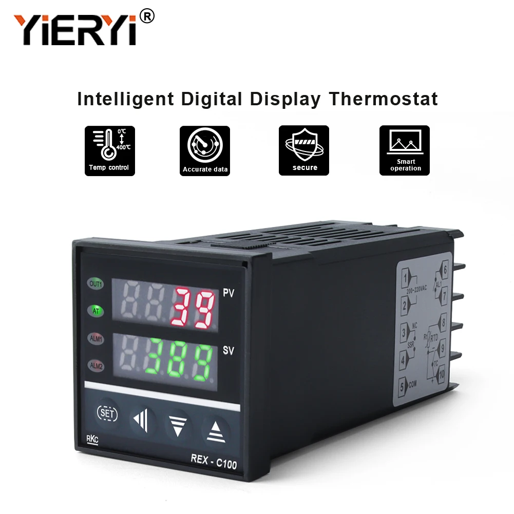 Thermostat Intelligent RKC REX-C100 Temperature Controller  Digital Display Adjustable Switch