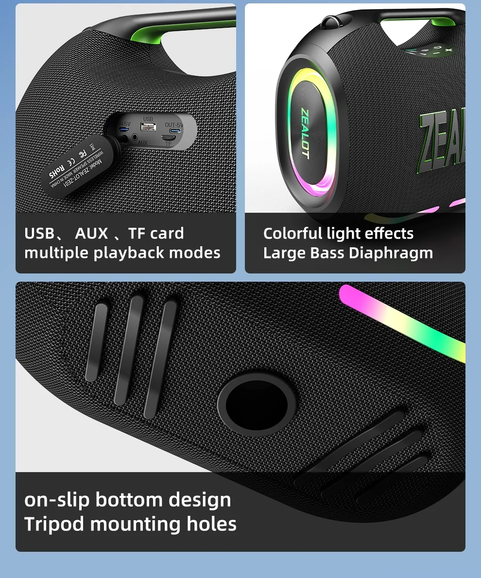 Zealot Ze01ハイエンド天井120Wハイパワーブルートゥーススピーカー