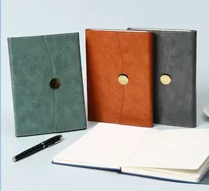 Customizable A5 Fabric & PP Business Notebook Magnetic Buckle Handbook Companion for Students Diary Recording Spiral Bound
