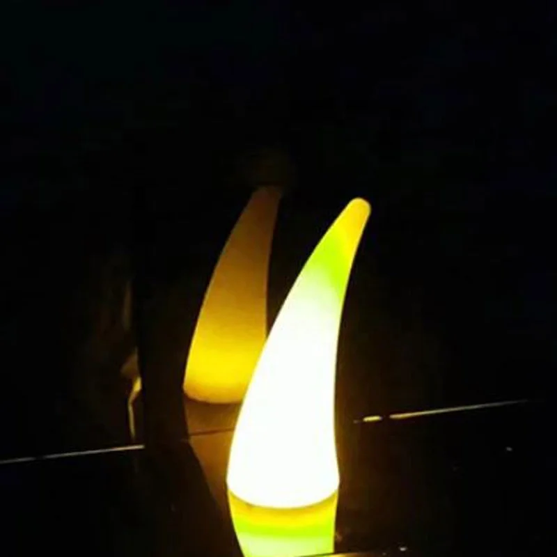 wireless decorative table lamps led illuminated  horn shape light home hotel decoration multi color desk lights