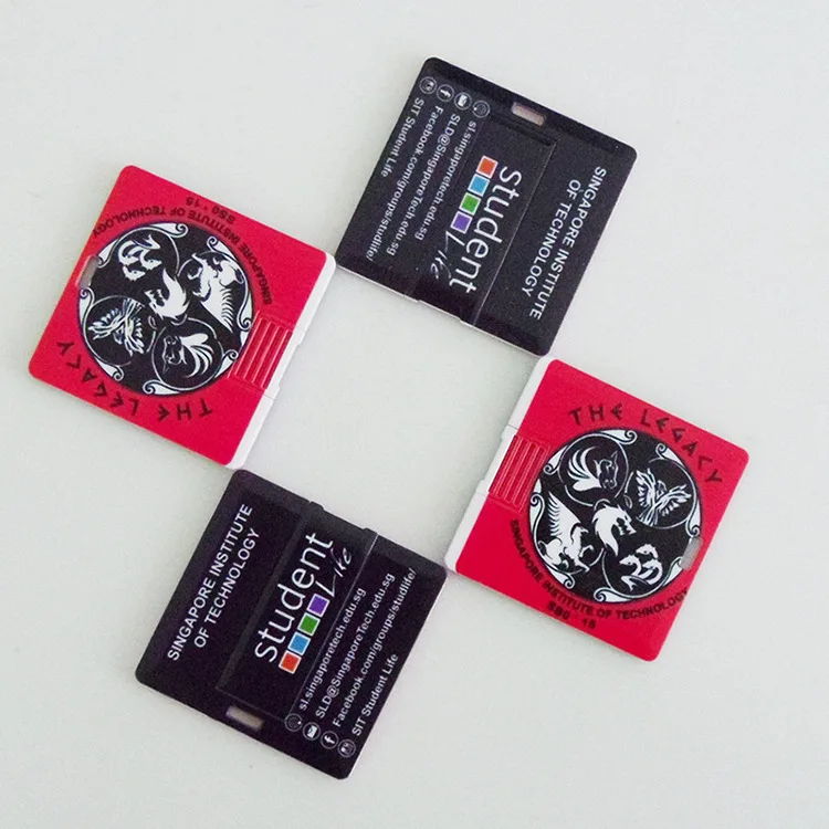 Square shape USB stick plastic credit card flash disk customized USB flash drive business card USB pen drive - ANKUX Tech Co., Ltd