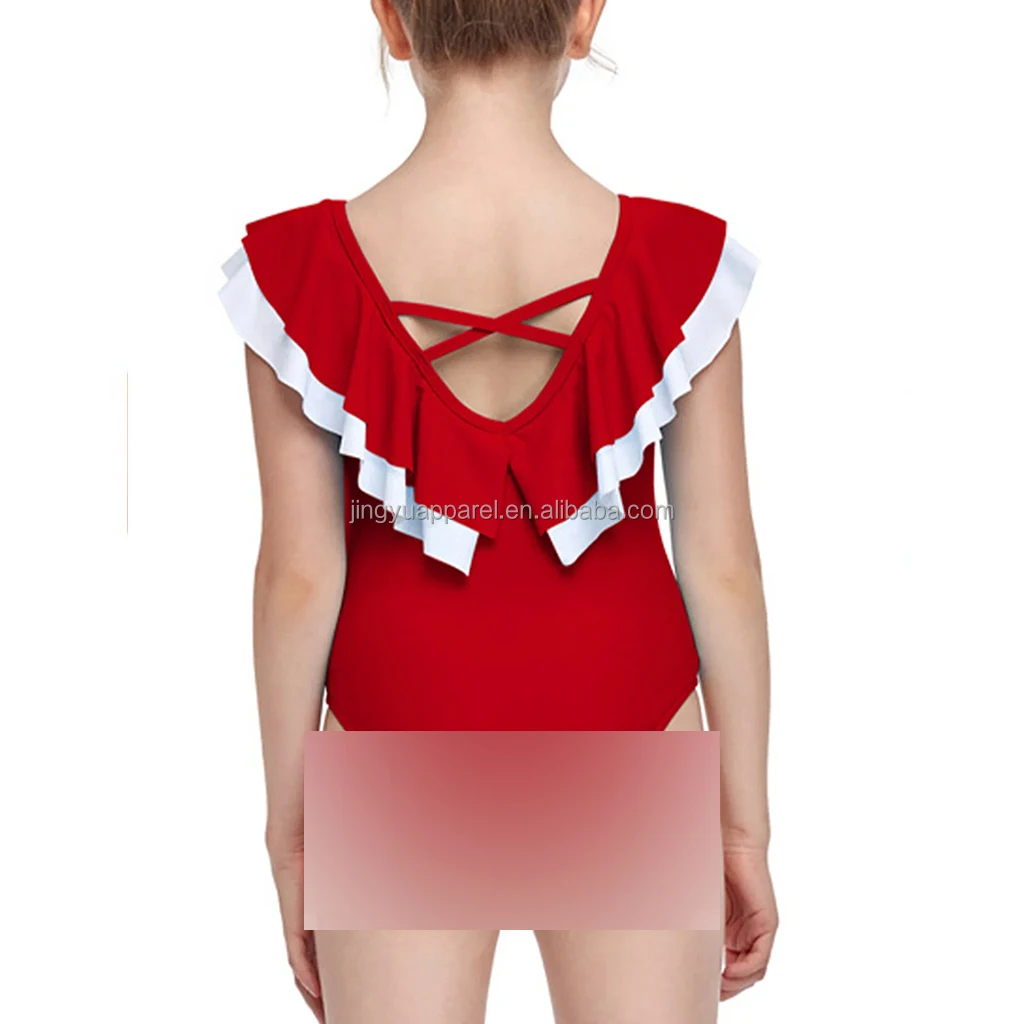 Kids Girls Swimsuit Ruffle Monokini Beachwear Bathing Suit Swimwear 12 