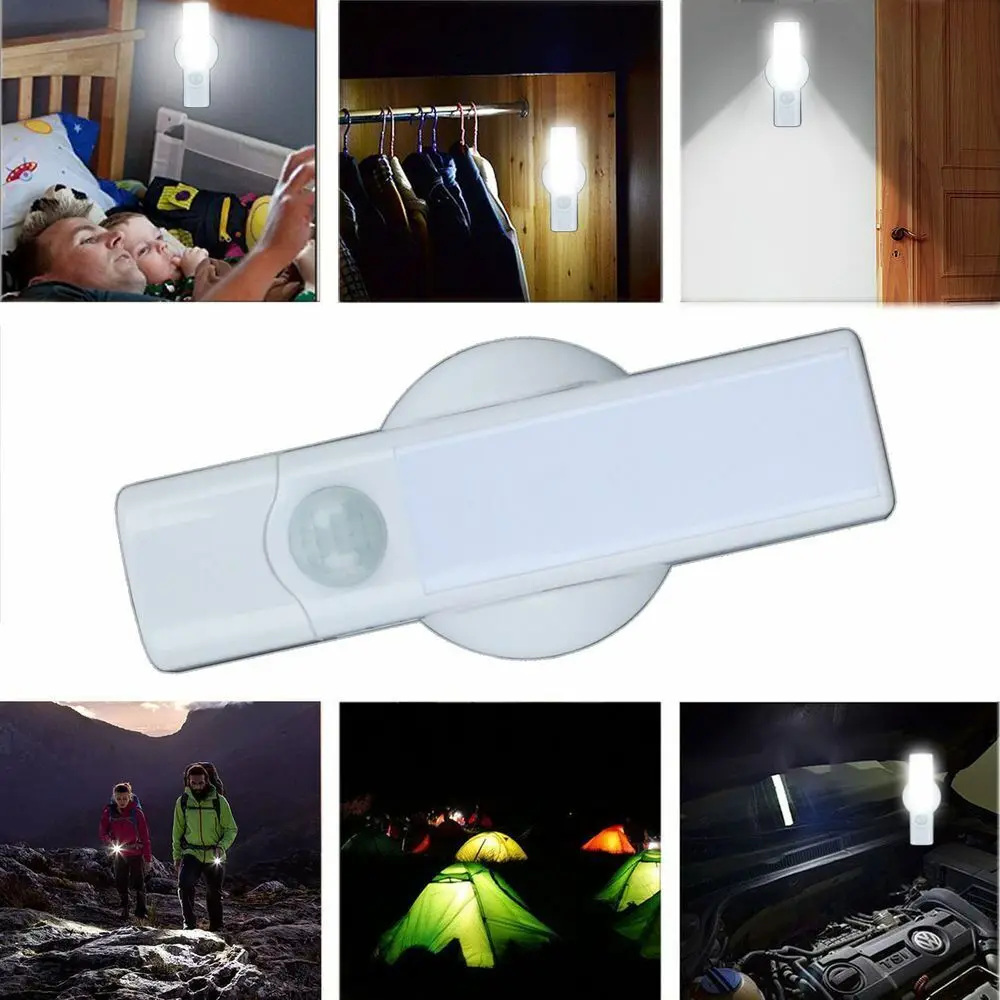 Modern Portable Battery LED COB Night Light Motion Sensor Wardrobe Closet Cabinet Light Table lamp supplier