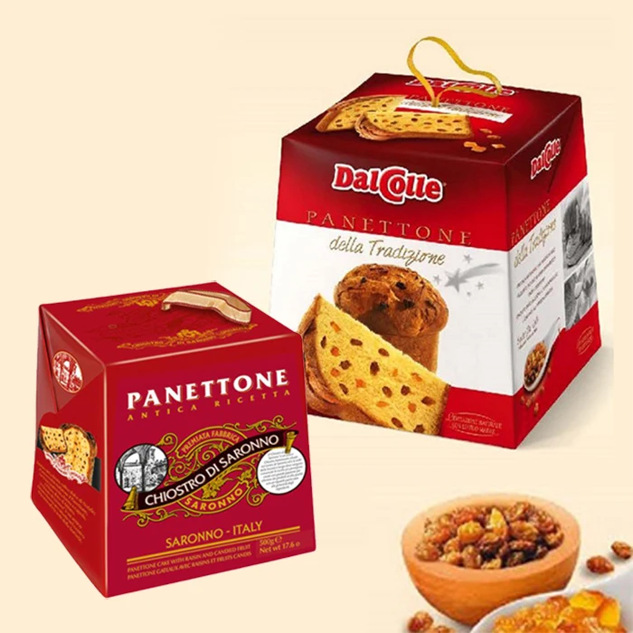 MAQA Lot De 5 Boîtes à Panettone Et Colombe Ouvertes, Porte-panettone De Noël Haut Et Bas, Boîte à Panettone Et Gâteaux Avec Poignée