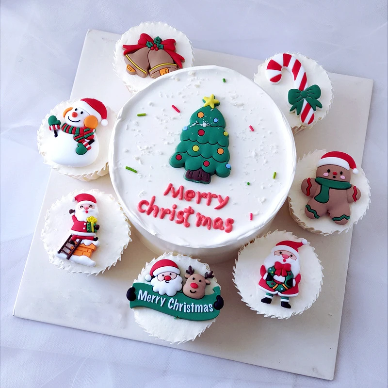13 Decorazioni Per Torta Di Natale: Topper Con Scritta E Stuzzicadenti Per Cupcake, Idee Fai Da Te Per Dolci Festivi - 3
