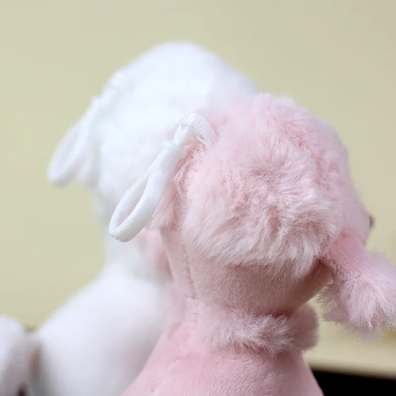 Cute Cartoon Plush Puppy Poodle Doll Toy Pendant Key Rings Bag Hanging Ornaments Plush Poodle