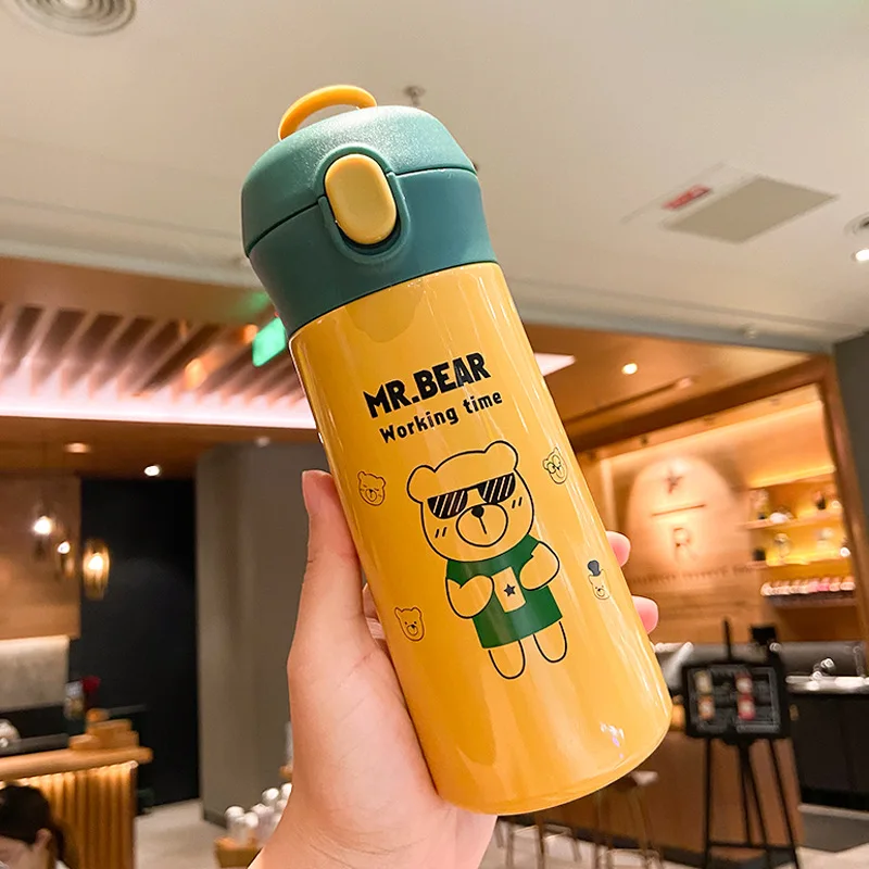 Cute Bear 380/500ml Portable Stainless Steel Water Bottle Kids Girl New  Trend Children Tumblers Cup Flask Newest Wholesale - Buy Cute Bear  380/500ml Portable Stainless Steel Water Bottle Kids Girl New Trend