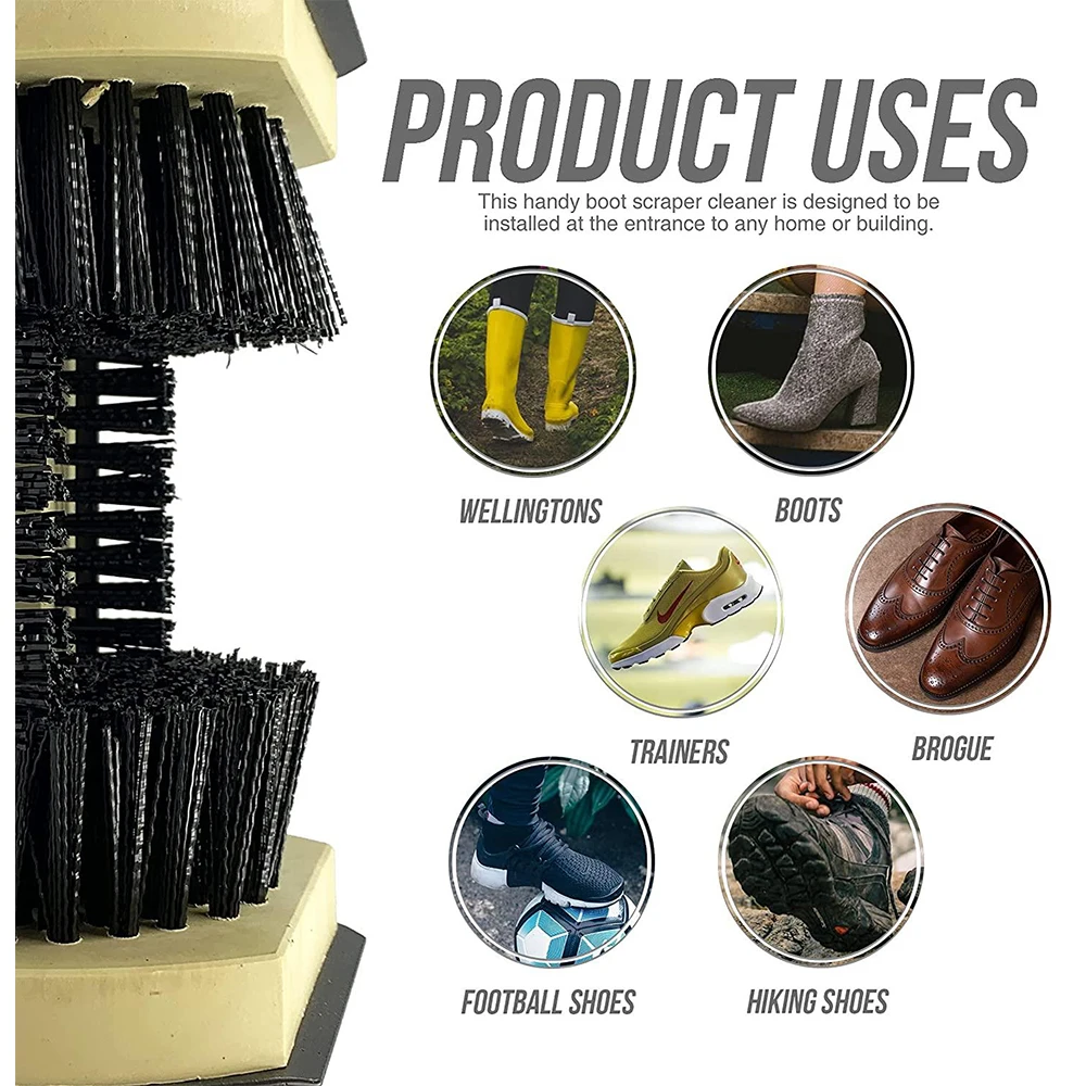 All Weather Industrial Shoe Cleaner & Scraper Brush Heavy Duty Boot