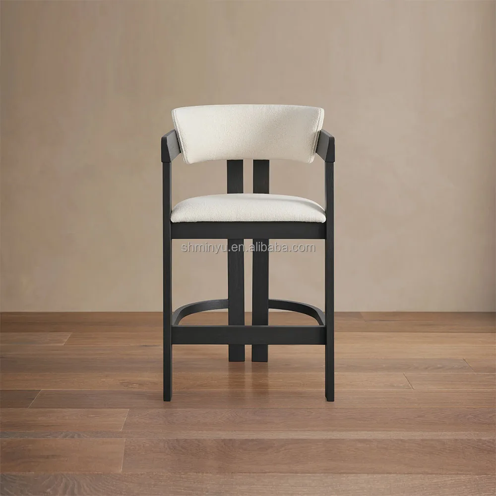 Black wood counter chair