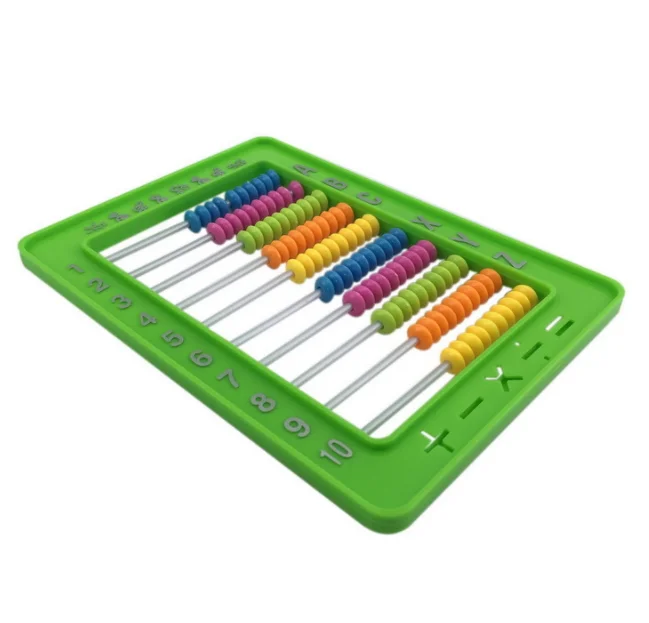 Educational Math Learning Toy Abacus Kids Counting Rack 10 Rows Multi