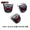 smoke red with chrome cover