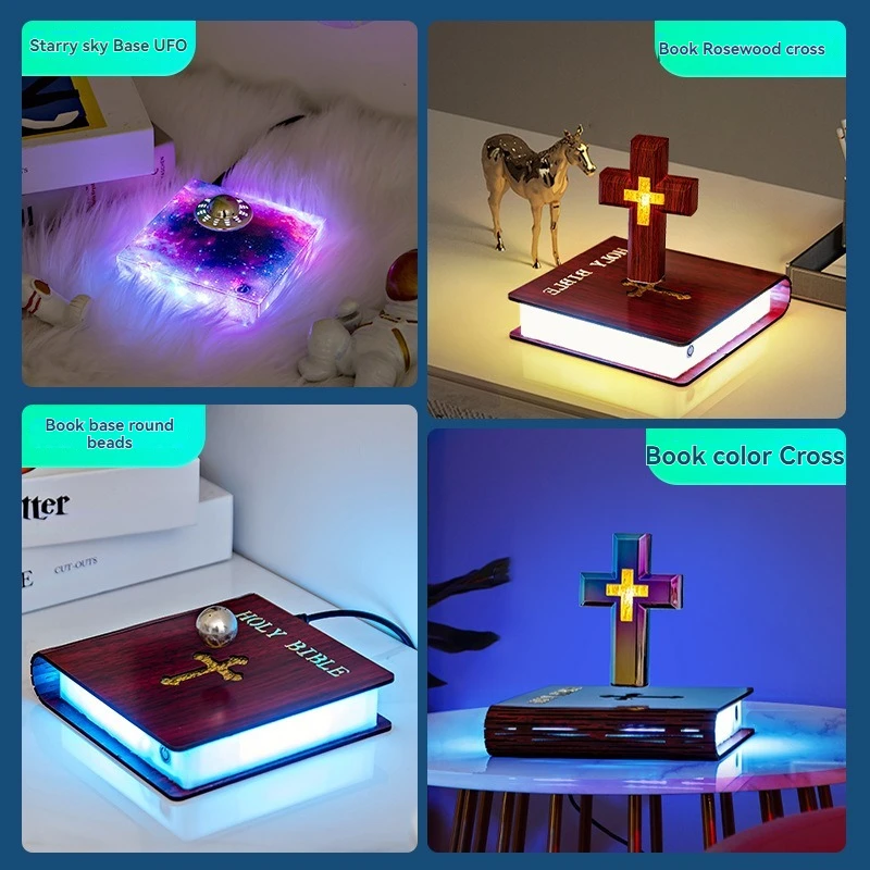 Personalized Gifts Decoration for Home Levitating Magnetic Floating Cross Table Lamp