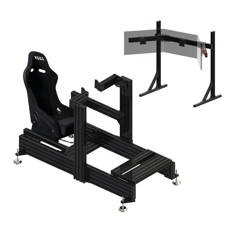 DIY VR Driving Simulator Aluminum Profile 4080 Bracket Race Simulator Seat Sim Rig Racing Cockpit Next Lever F Gt SC Simulator