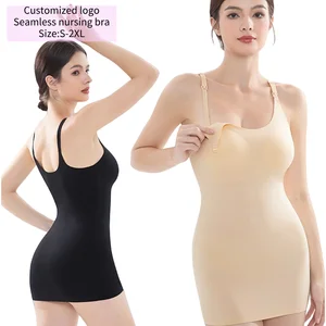 Skin-Friendly Thin Padded Breastfeeding Bra and Pajama Dress Maternity Nursing Nightwear Dress Padded Women Bras for Pregnancy