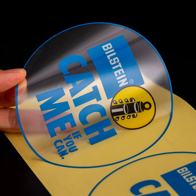 product customized waterproof transparent vinyl label stickers printing design logo clear adhesive round pvc product packaging stickers926-3