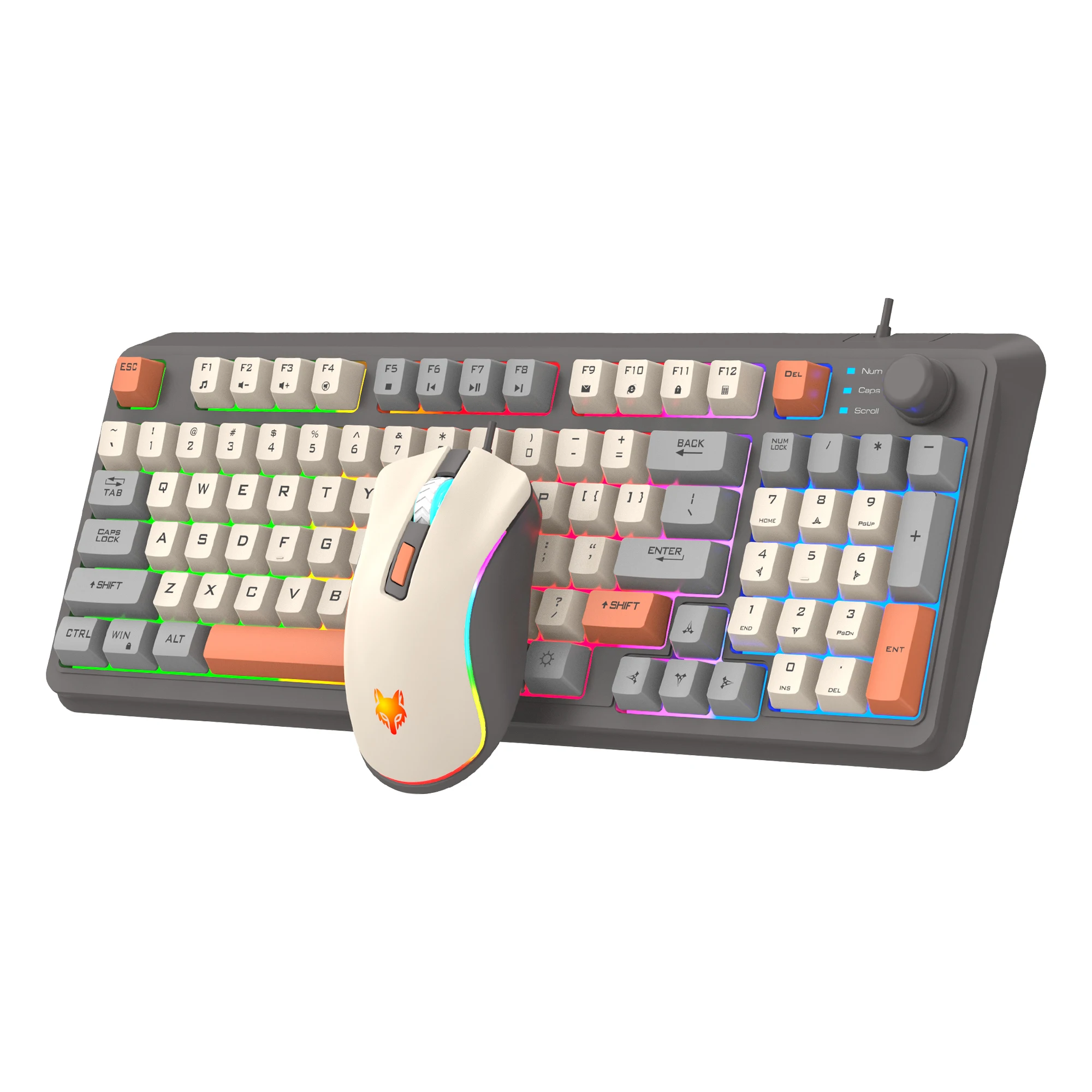 XUNFOX K820 Gaming Keyboard - 94 Keys Arabic Mix Colors