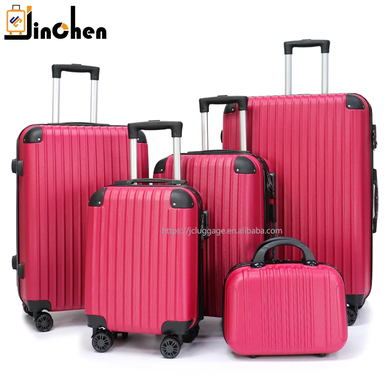 Light Weight ABS Travel Luggage Set with Aluminium Trolley