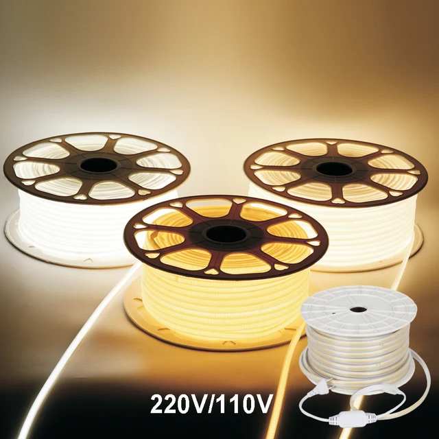High Voltage 110V 220V Indoor And Outdoor Waterproof IP65 LED Cob Strip Lights For Shopping Mall Home Decorations