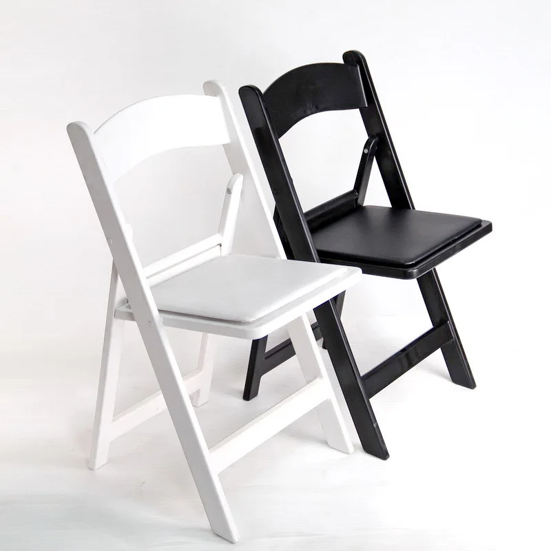 Portable Wedding Party Event Solid Wood Frame Natural Outdoor Folding Dining Chair