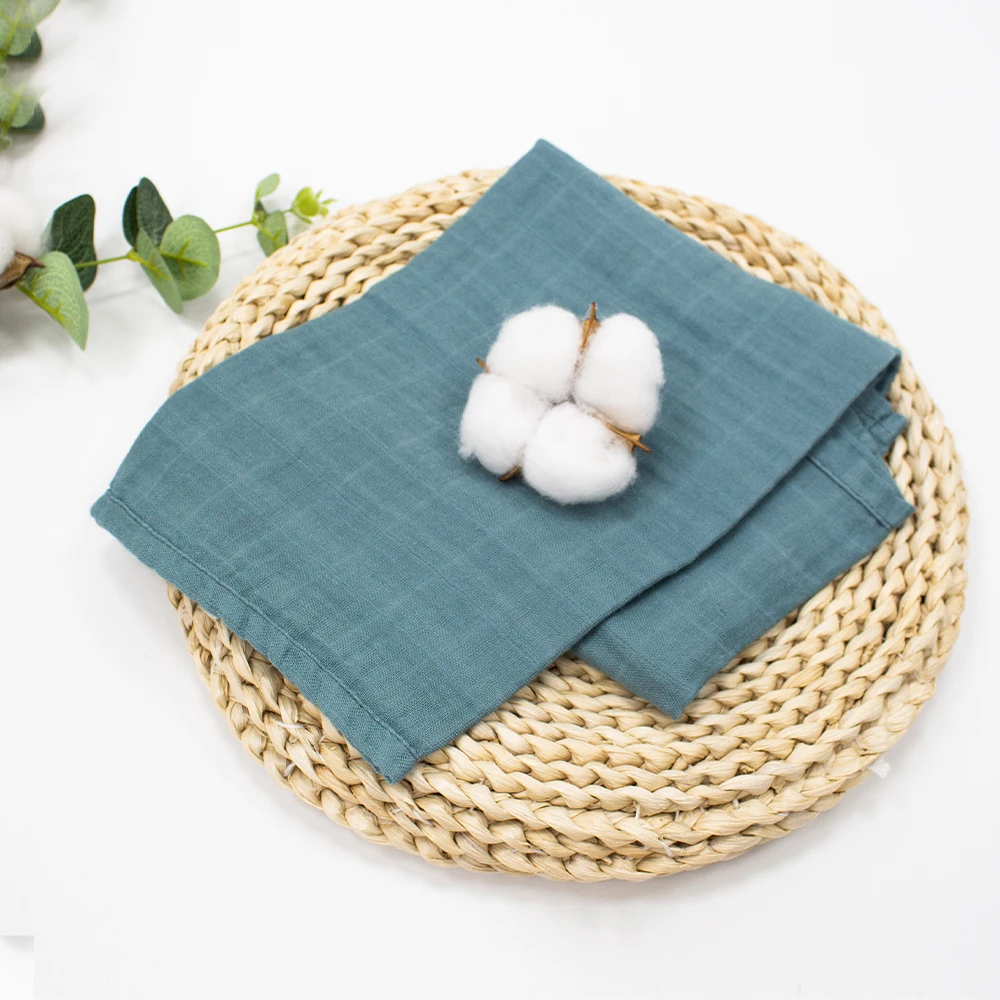 24"x24" Muslin Baby Burp Cloth 70 Bamboo 30 Organic Cotton Musselin