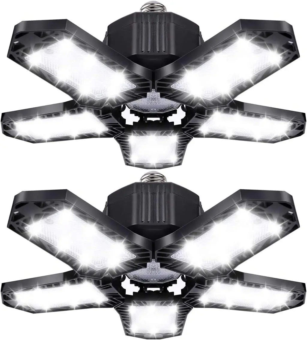 Amazon лидер продаж недорогие светодиодные гаражные светильники из АБС-пластика 100 Вт с 5 деформируемыми панелями для подвала и