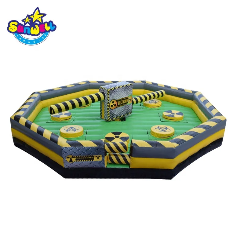 Carnival Game Inflatable Jumping Wipe Out Mechanical Meltdown for Last One Standing