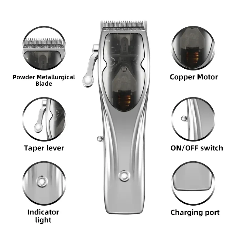 Hot Selling New 10000rpm Professional Powerful Hair Clippers Cordless Multifunction Men Haircut