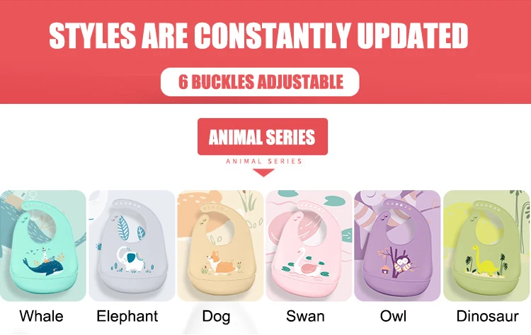 Baby Bibs Wholesale Customized Waterproof Bib Bpa Free Adjustable Easy Clean Baby Silicone Bib For Babies Toddlers manufacture