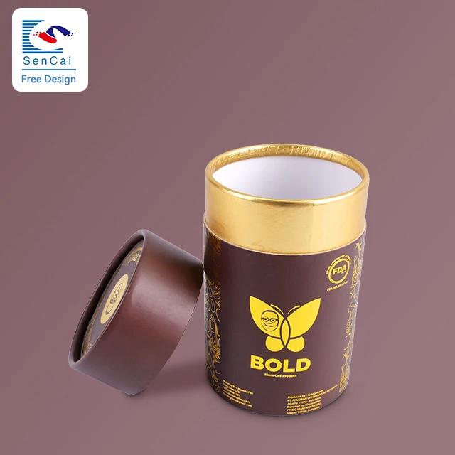 High Quality Customized Eco Friendly Material Gift Round Box Cardboard Paper Cylinder Tube With Lid factory