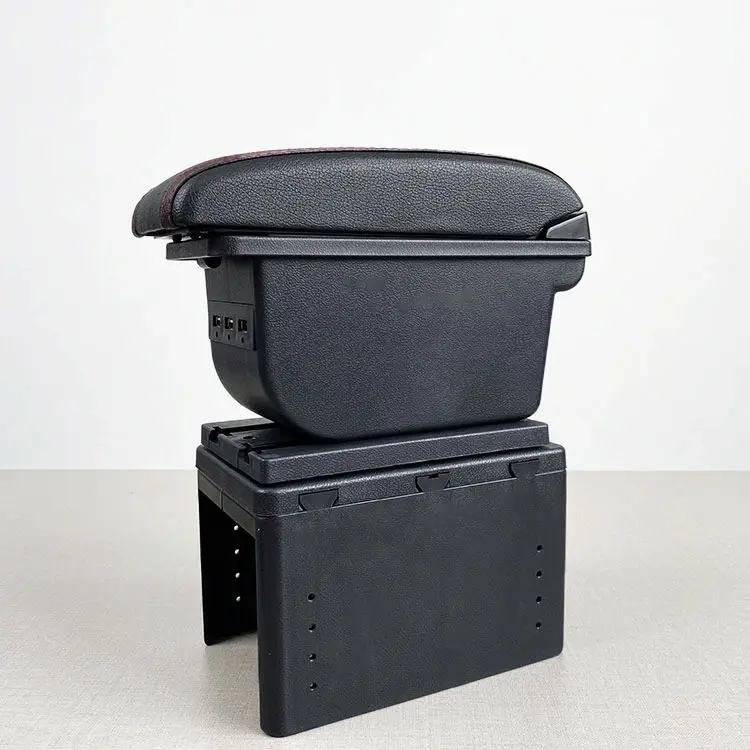 product universal  armrest box central car console box with cup holder and usb armrest box-3