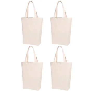 Lily Queen Washable Grocery Shopping Bag Natural Cotton Canvas Tote ...