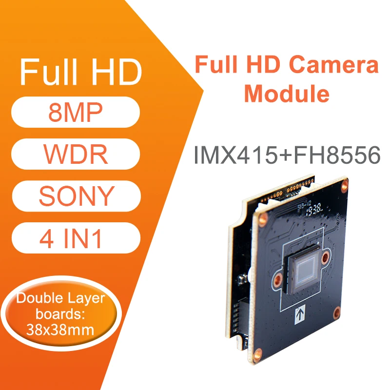 IMX415 4K 8MP AHD Camera Module with WDR Security System Double Layer CCTV Camera PCB Board High Quality Camera