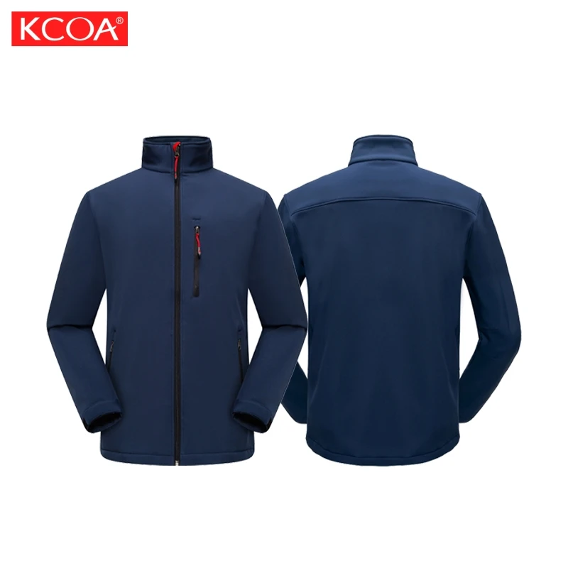 Custom Logo 100% Polyester Outdoor Hunting Wind Breaker Zip up Jacket Men Winter Thermal Fleece Softshell Jackets