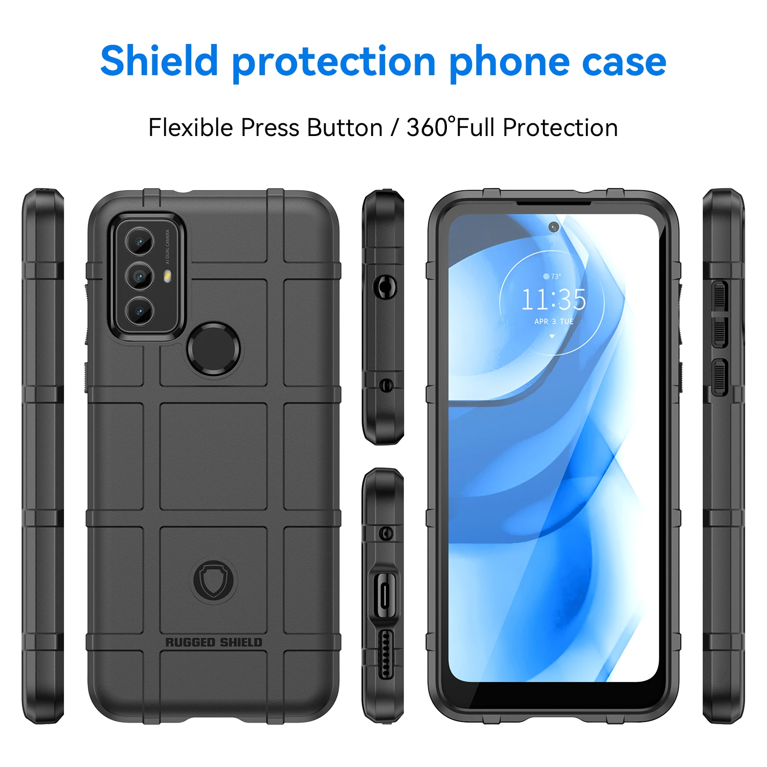 Rugged Shield Tpu Phone case for Motorola G24 Shock Proof Back Cover for Moto G04 Gplay 2024 G Stylus LM014