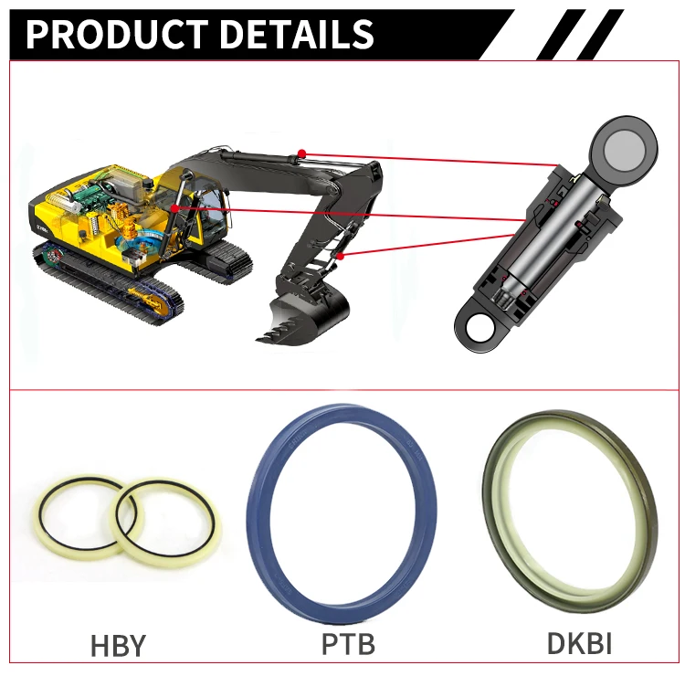 Hot Sales Skf Hydraulic Arm Boom Bucket Cylinder Seal Kits For Cat