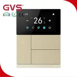 Factory Price GVS KNX EIB Smart Home Building Automation System Metal Plastic Black White Sliver Touch Pad Keypad GVS Waltz KNX