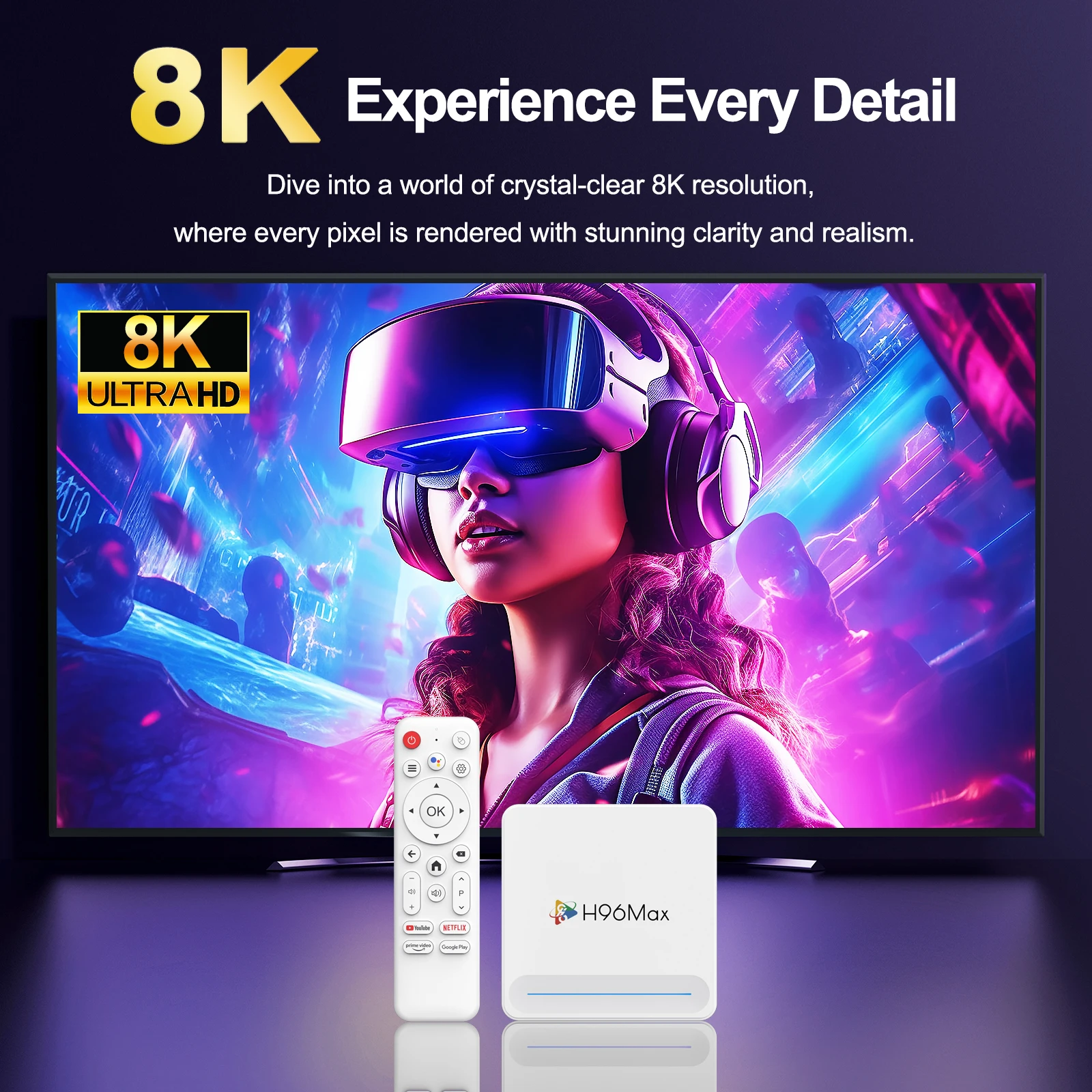 Unlock Tv Box with Wifi6 Support 100m Ethernet H96 Max H618 Plus Android 14 Smart Set Top Box