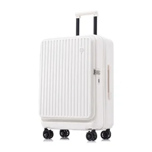 New Multi-functional Side-opening Suitcase Student Trolley case Swivel Wheel Travel Luggage Custom logo