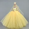 Yellow dress + veil-clothes only-doll not included