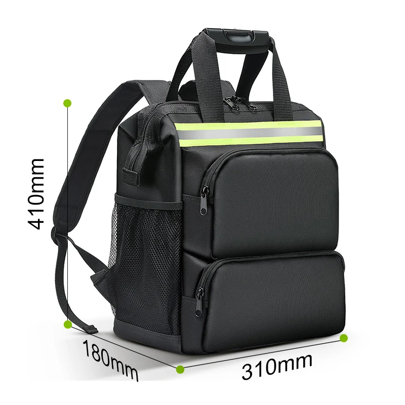 Tool Rucksack and Backpack 13-17" Laptops Large Front Flap Provides Easy Access to All Tools Open and Covered Internal Pockets