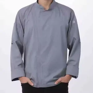 Custom Unisex Cotton Polyester Restaurant Uniform Short Sleeve Summer Chef Jacket Working Uniform for Kitchen